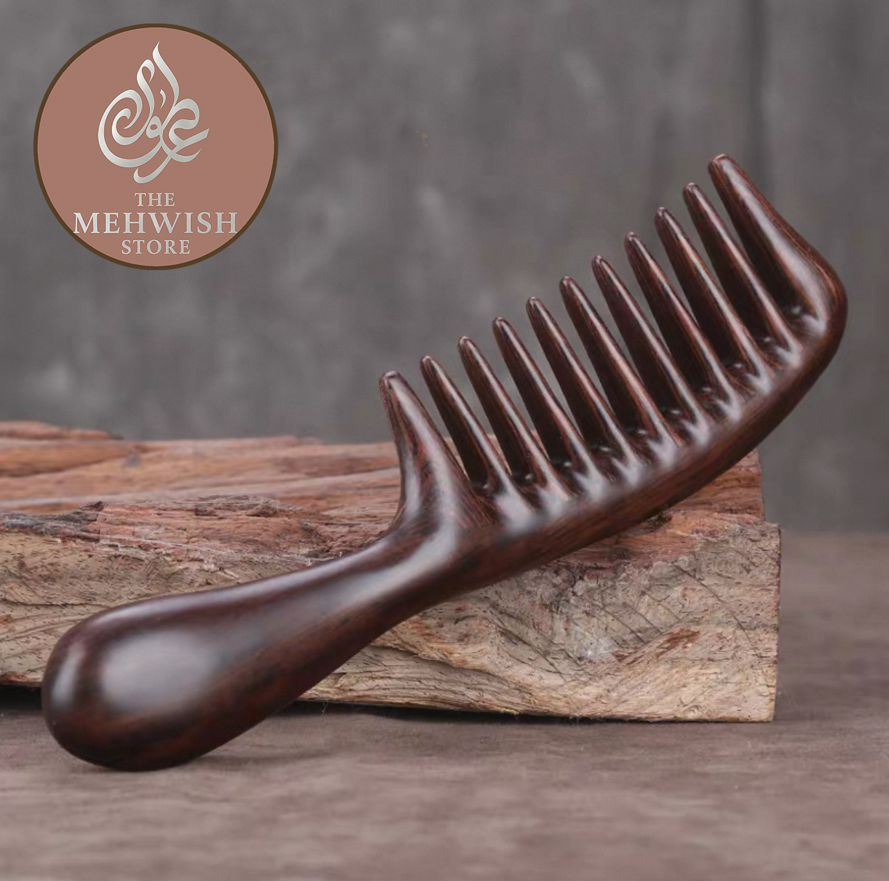 11 Teeth Dark Sandalwood Comb