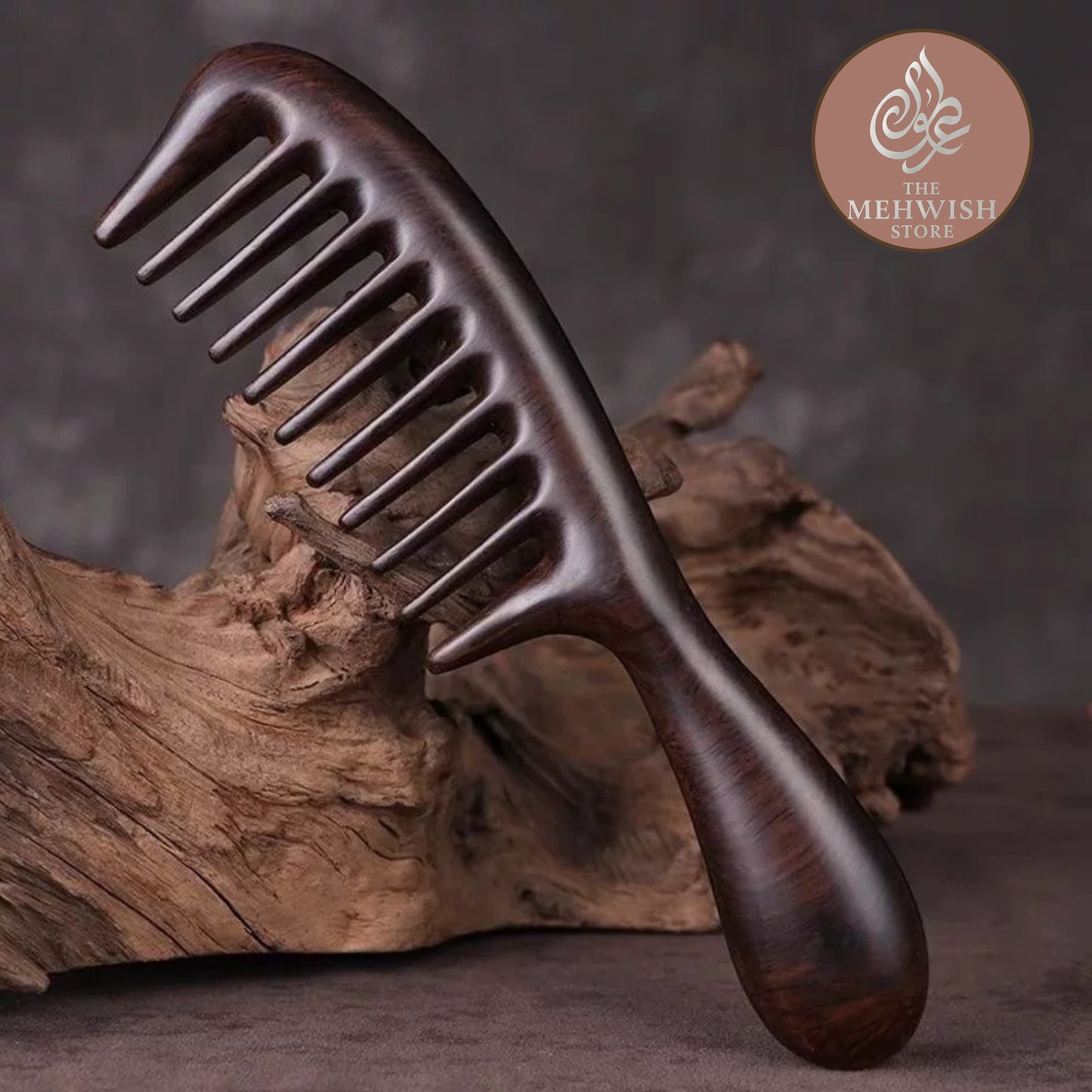 11 Teeth Dark Sandalwood Comb