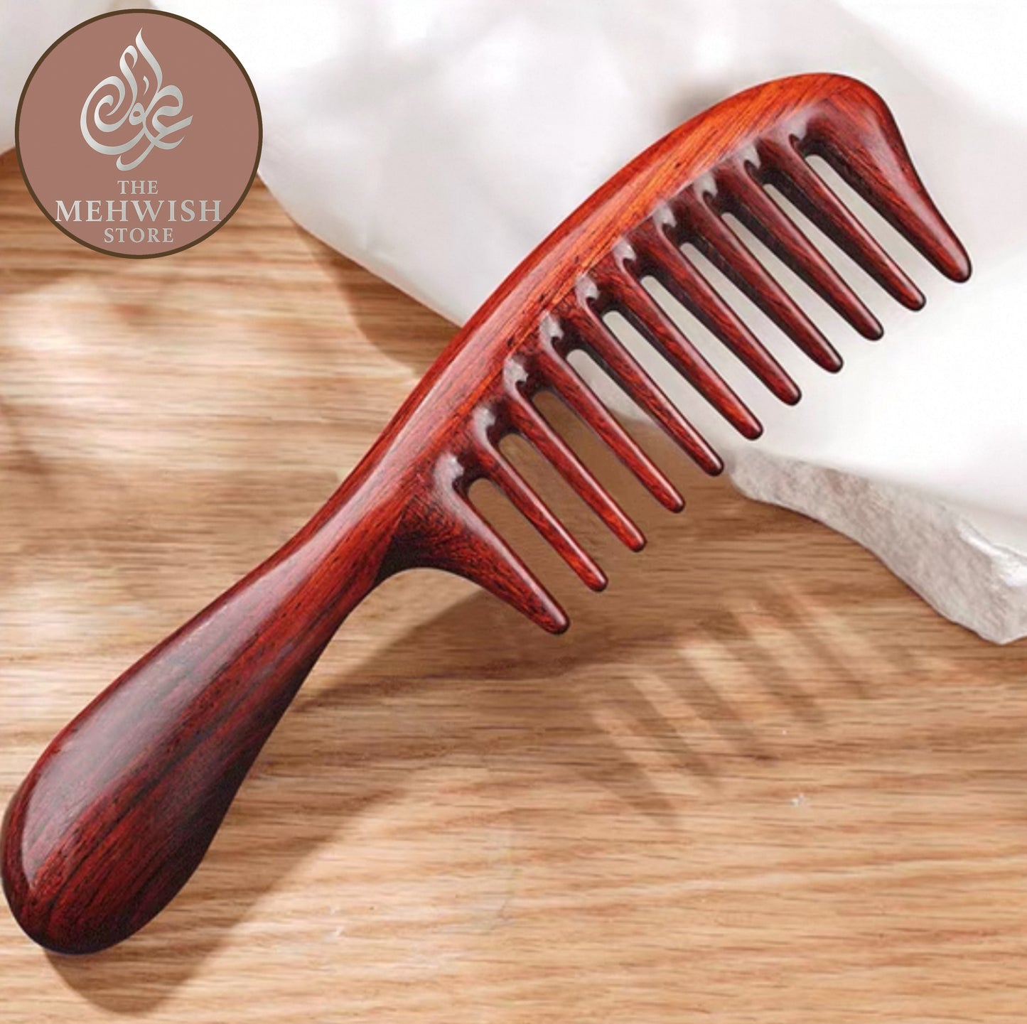 11 Teeth Rose Sandalwood Comb