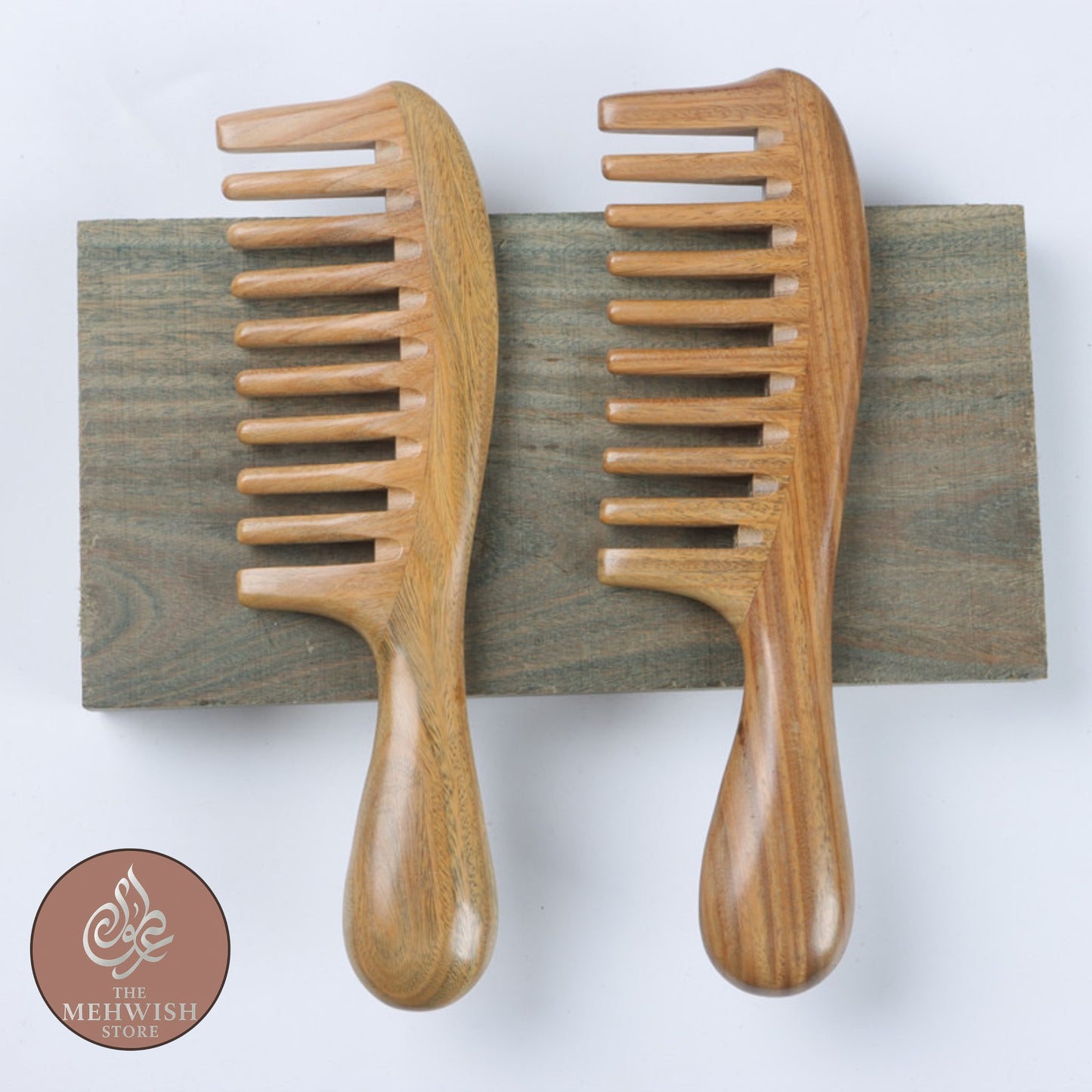 10 Teeth Green Sandalwood Comb