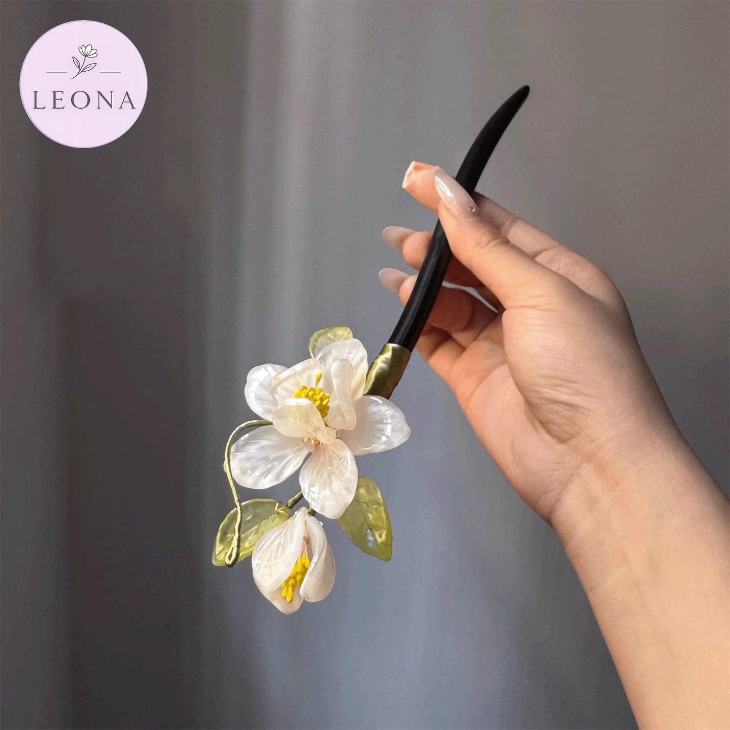 Gardenia Hair Pin