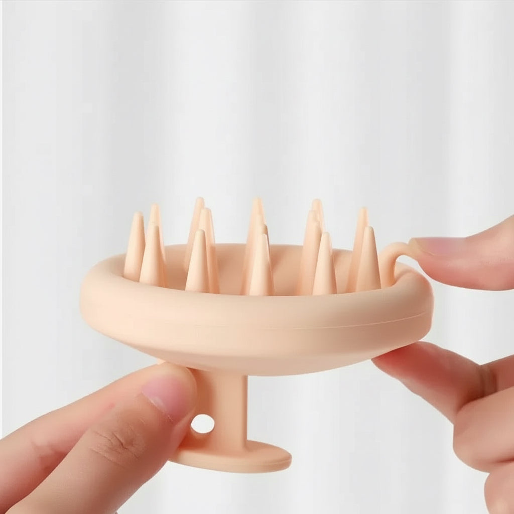 Pure Silicon Scalp Massager and Shampoo Brush