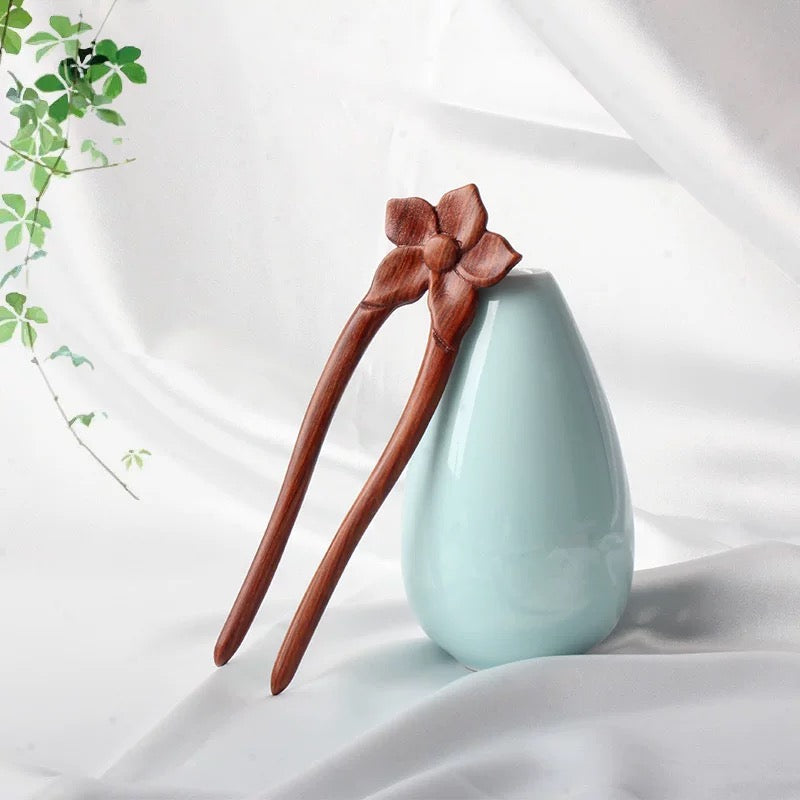 Rose Sandalwood Noyontara Hairpin