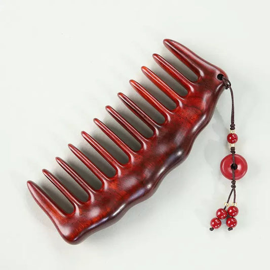 Rose sandalwood travel size comb, pocket sized