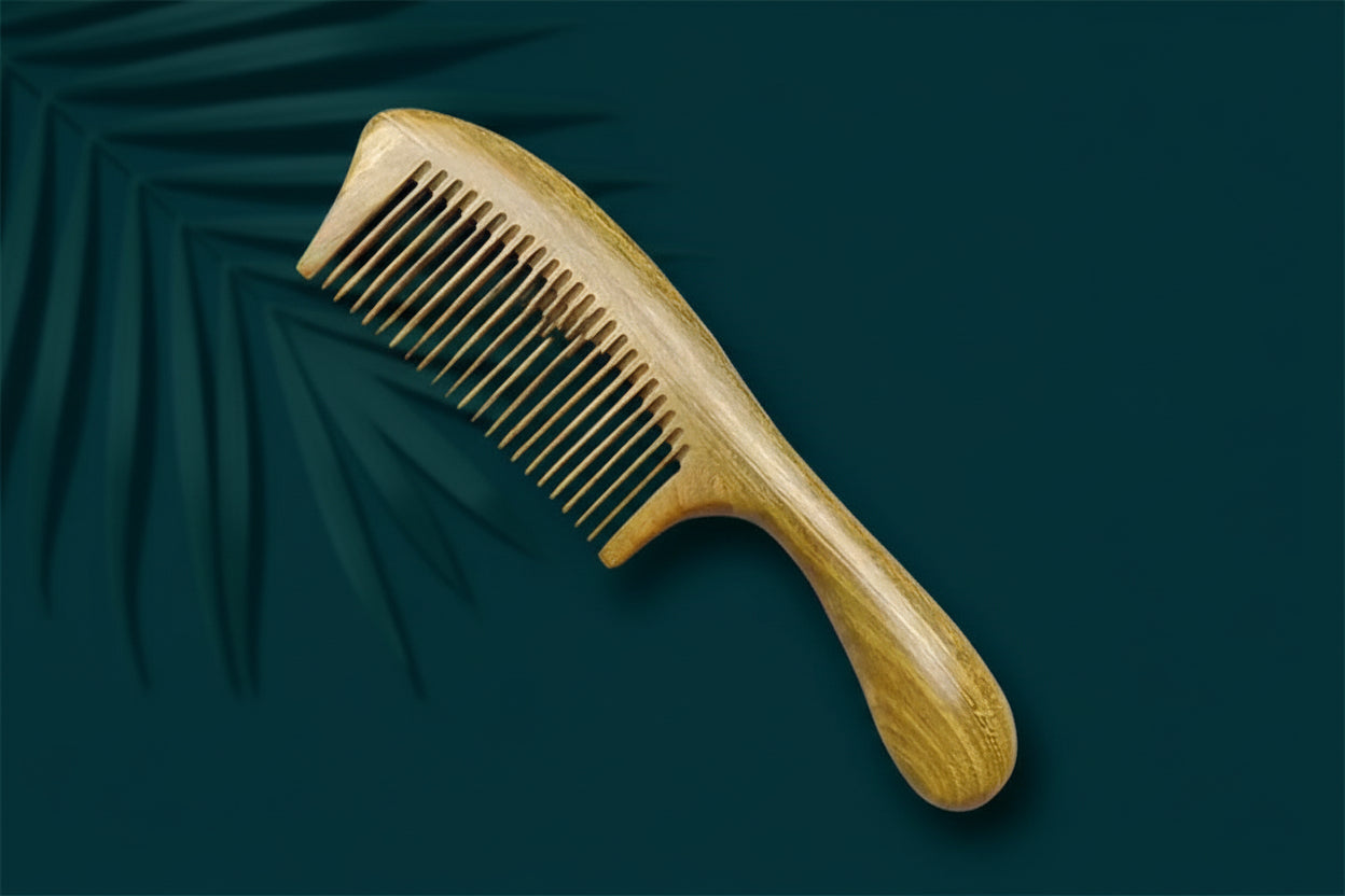 29 Teeth Green Sandalwood Comb