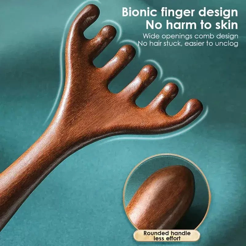 Sandalwood Handle Scalp Massager