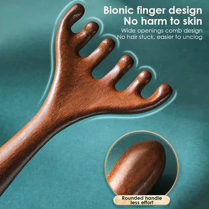 Sandalwood Handle Scalp Massager