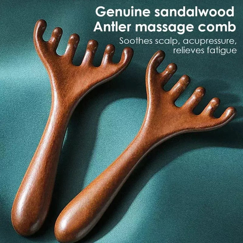 Sandalwood Handle Scalp Massager
