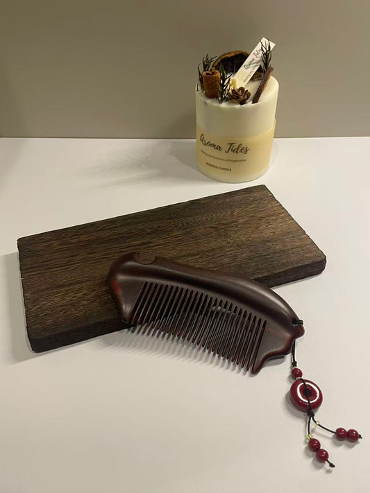24 Teeth Rose Sandalwood Travel Size Comb