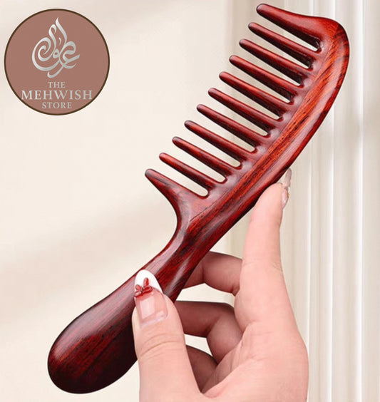 11 Teeth Rose Sandalwood Comb