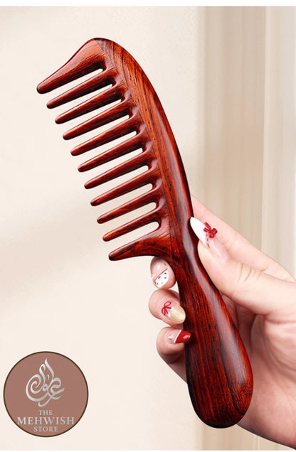 11 Teeth Rose Sandalwood Comb