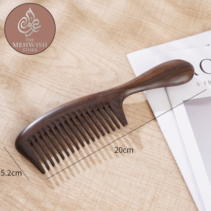 Dark Sandalwood 17 Teeth Comb