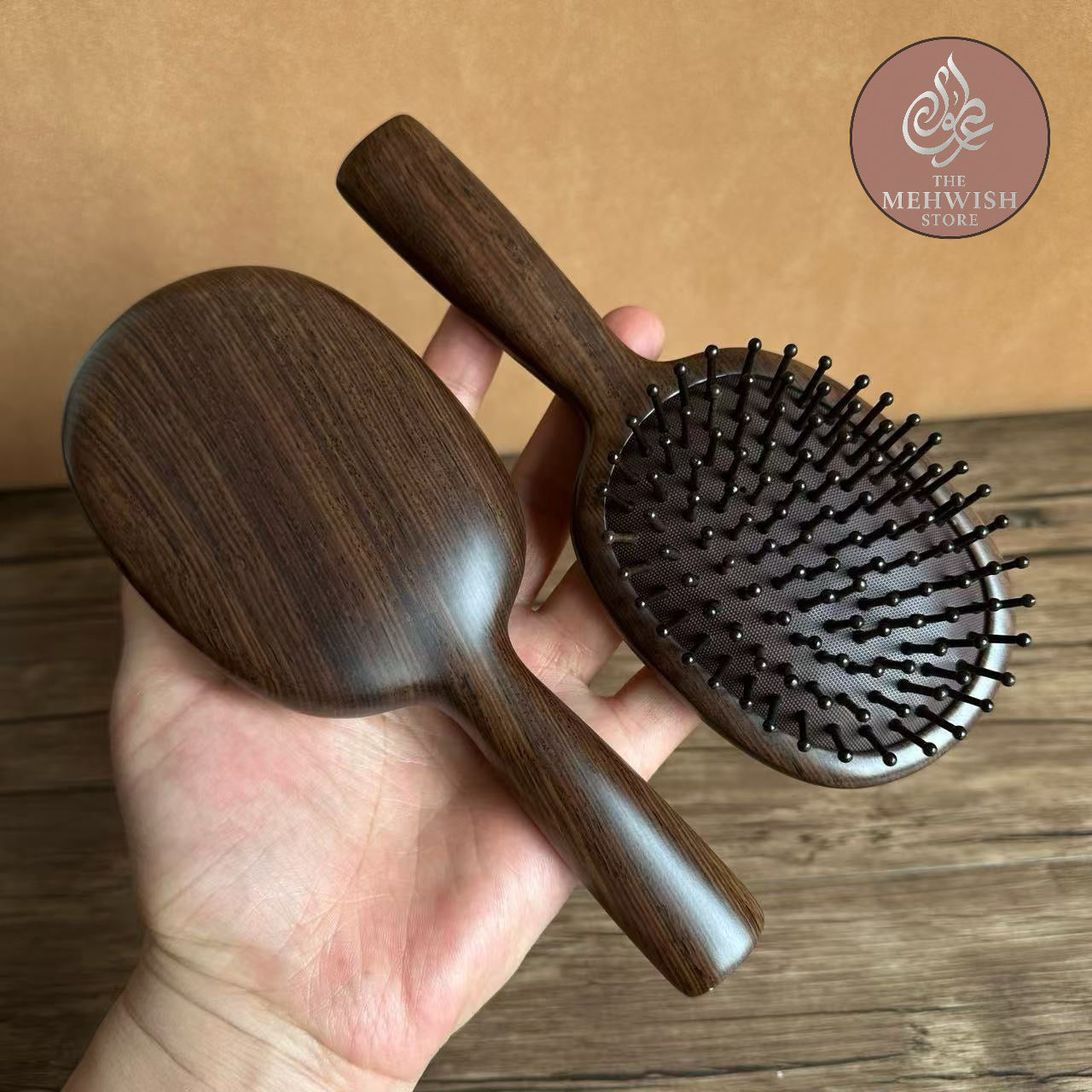 Oval Shaped Ebony Brush